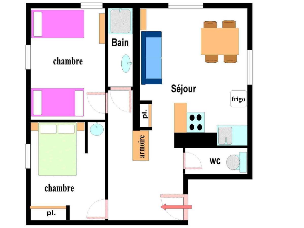 Appartement 5 Personnes Val Cenis, 2 Ch, Draps Fournis - Fr-1-508-253 Lanslebourg-Mont-Cenis Exterior foto